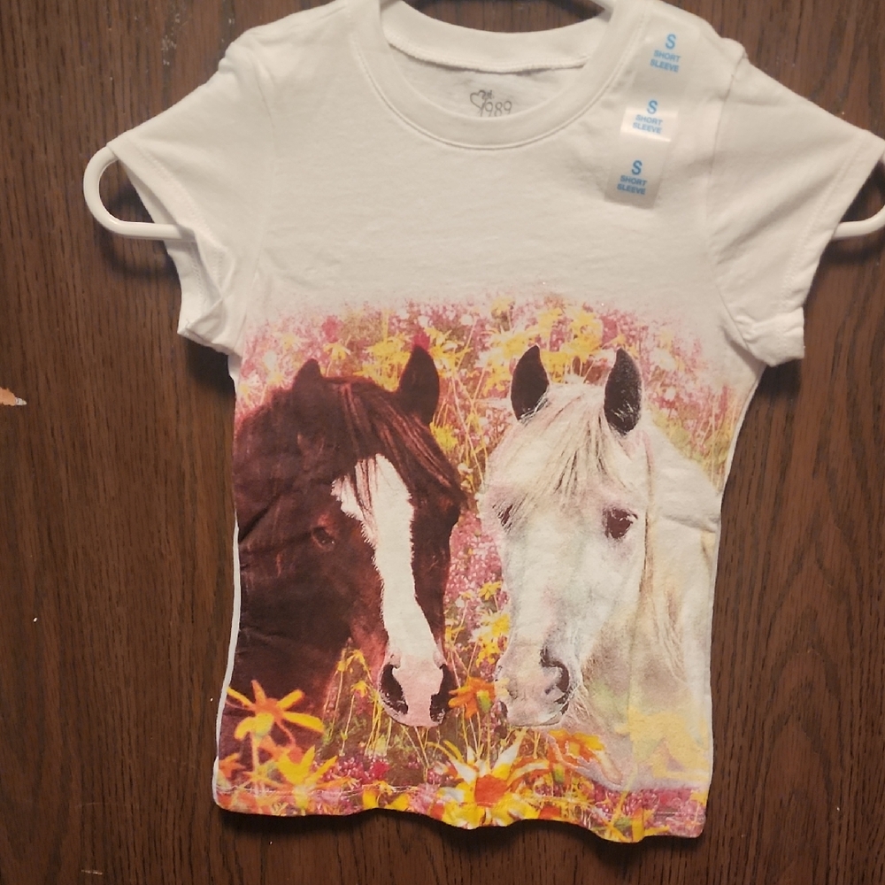 The Children's Place Cream Horse Print Kids T-Shirt